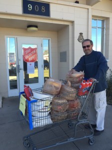 STS Community Support - Dave donating food